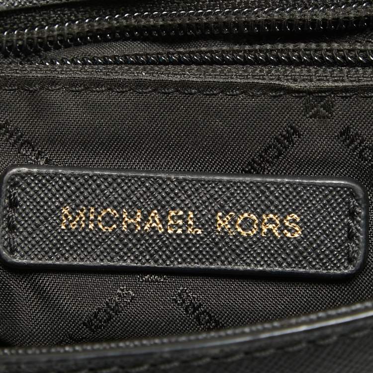 Pre Owned Michael Kors Black Safiano Leather Sofia Top Handle Bag