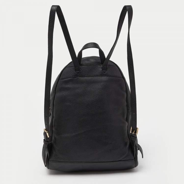 مملوكة مسبقًا Michael Kors Black Leather Rhea Backpack