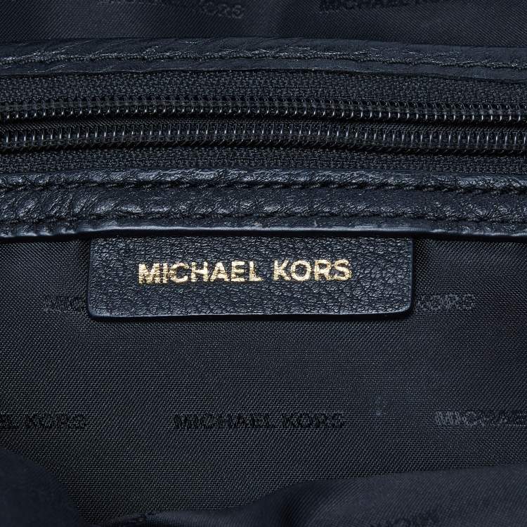 مملوكة مسبقًا Michael Kors Black Leather Rhea Backpack