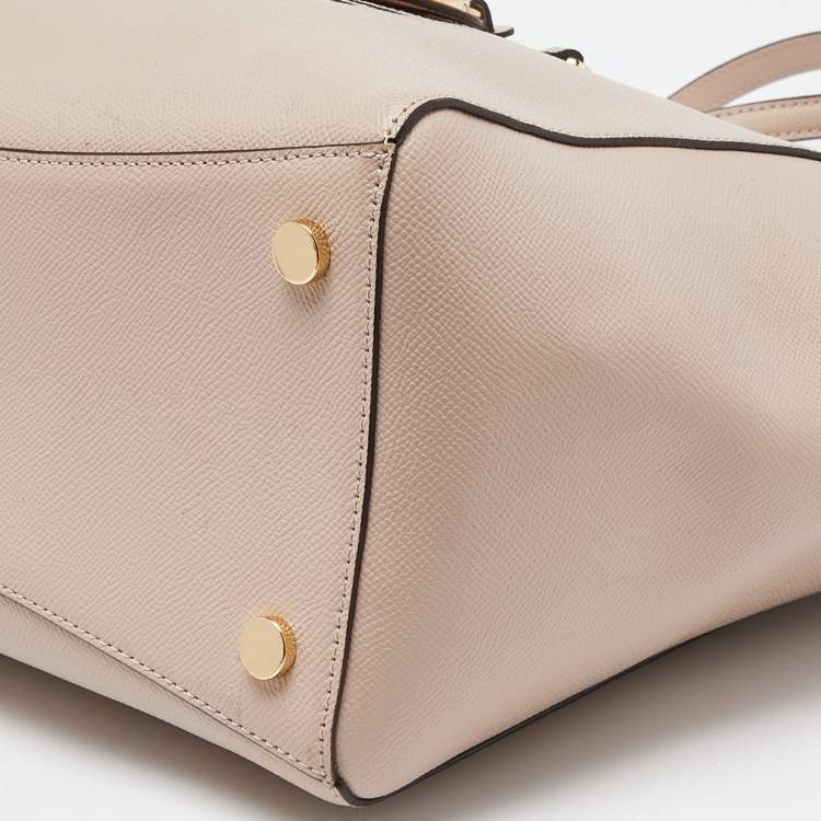 Pre Owned Michael Kors Pink Leather Voyager Shopper Tote