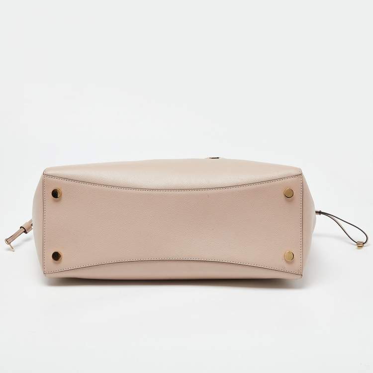 Pre Owned Michael Kors Pink Leather Voyager Shopper Tote