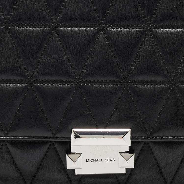 Pre Owned Michael Kors Black Quilted Leather Large Sloan Shoulder Bag