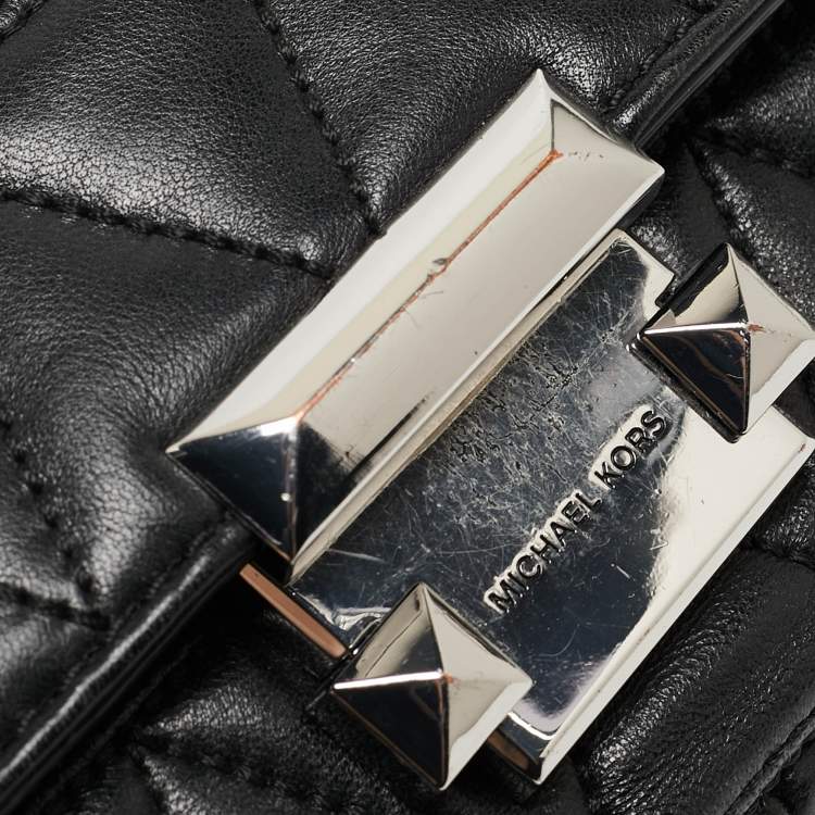 Pre Owned Michael Kors Black Quilted Leather Large Sloan Shoulder Bag