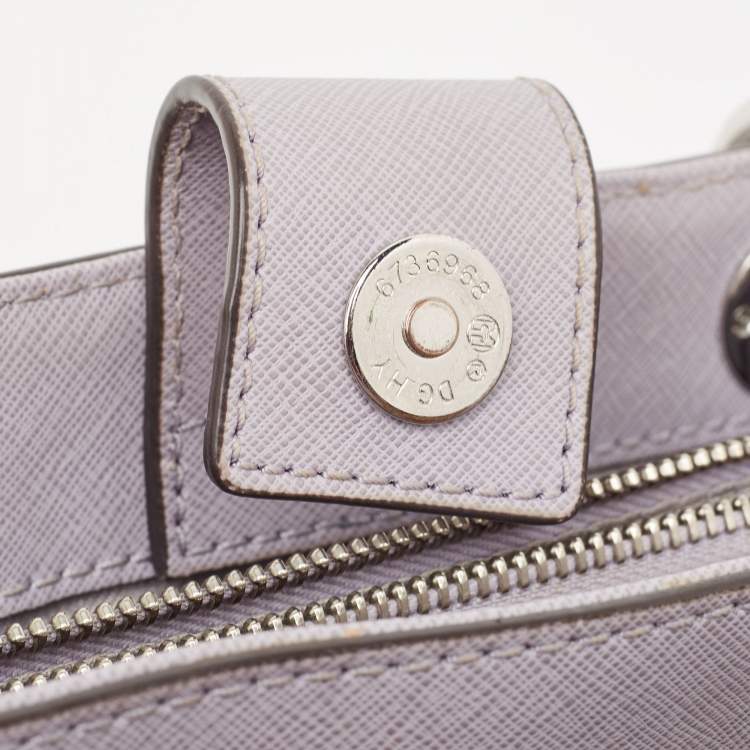 Pre Owned Michael Kors Lilac Leather Small Cynthia Tote