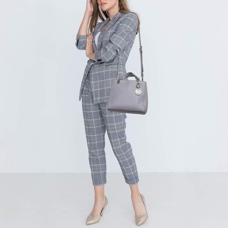 Pre Owned Michael Kors Lilac Leather Small Cynthia Tote