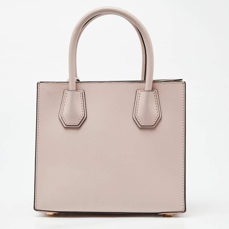 Pre Owned Michael Kors Light Pink Leather and Suede Mercer Tote