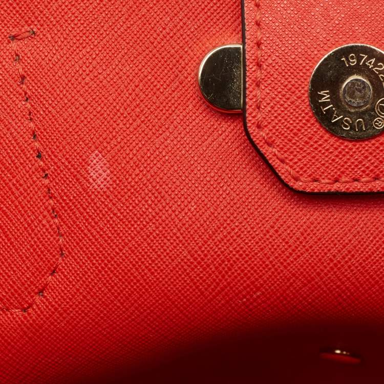 Pre Owned Michael Kors Brown Saffiano Leather Greenwich Tote