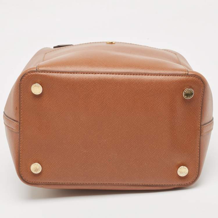 Pre Owned Michael Kors Brown Saffiano Leather Greenwich Tote