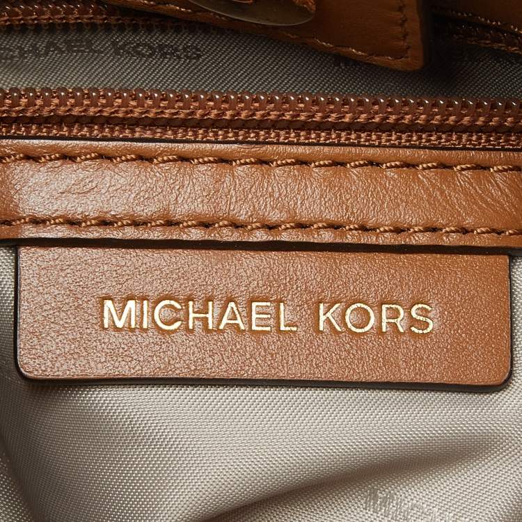 مملوكة مسبقًا Michael Kors Brown Signature Coated Canvas Jet Set Chain Bag