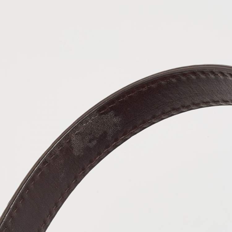 Pre Owned Michael Kors Dark Brown Leather and Nubuck Collection Gia Satchel