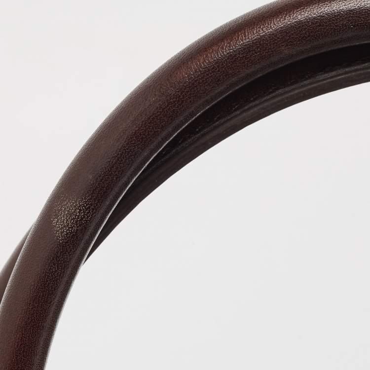 Pre Owned Michael Kors Dark Brown Leather and Nubuck Collection Gia Satchel