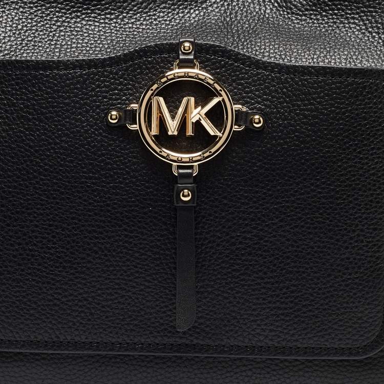Pre Owned Michael Kors Black Leather Amy Hobo