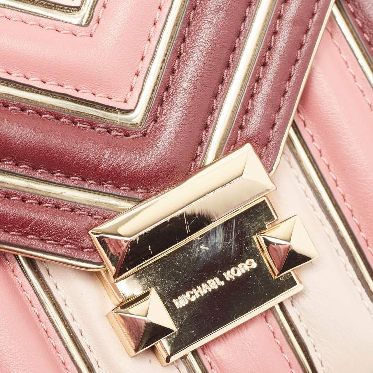 Pre Owned Michael Kors Multicolor Quilted Leather Whitney Shoulder Bag