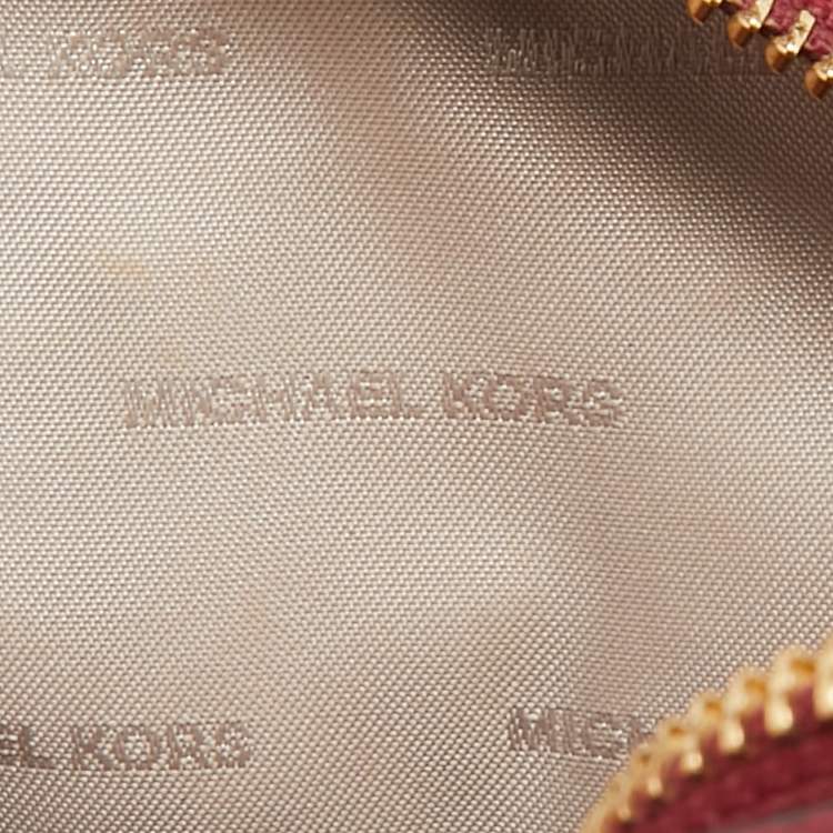 Pre Owned Michael Kors Burgundy Leather Mini Rhea Backpack