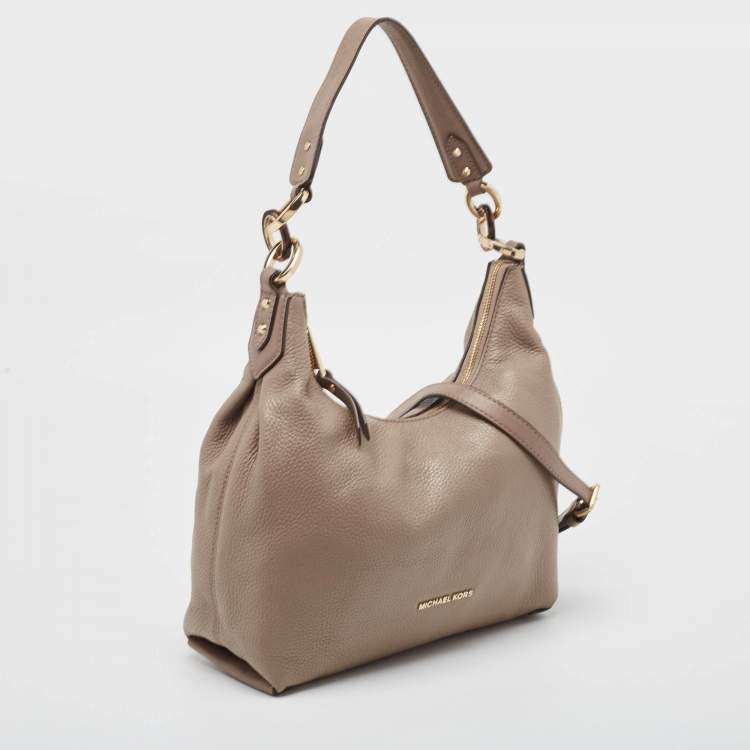 Pre Owned Michael Kors Grey Leather Isabelle Hobo