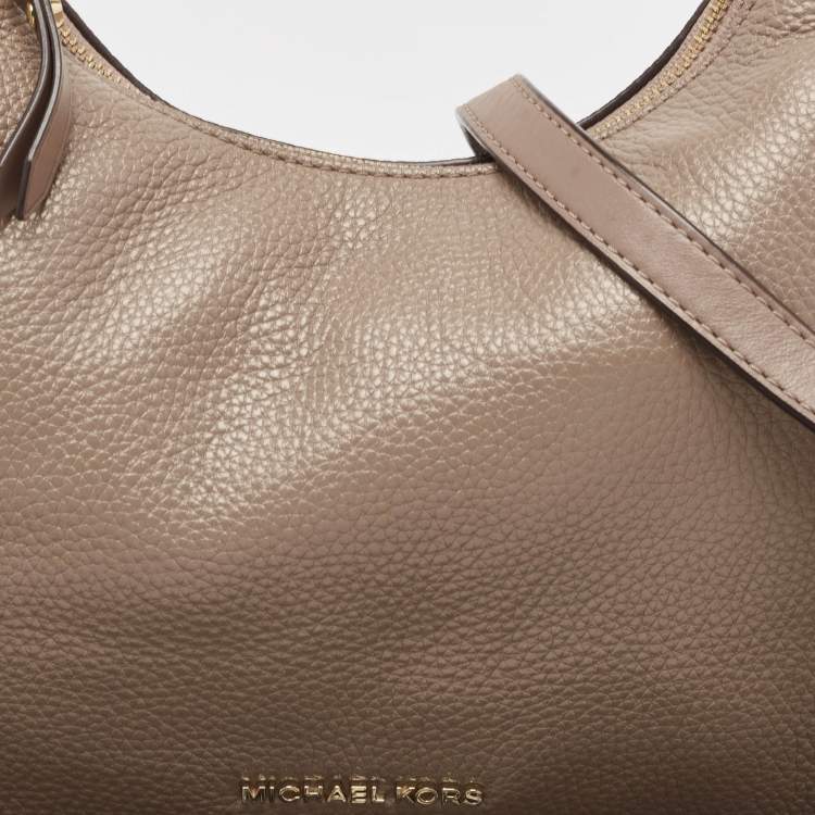 Pre Owned Michael Kors Grey Leather Isabelle Hobo
