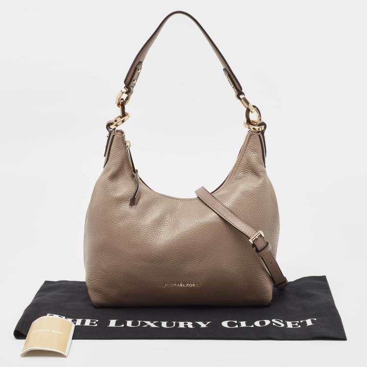 Pre Owned Michael Kors Grey Leather Isabelle Hobo