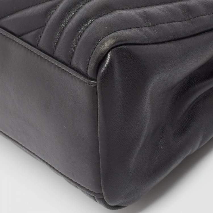 Pre Owned Michael Kors Black Quilted Leather Susan Chain Bag