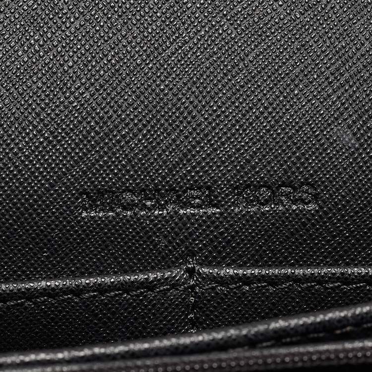 Pre Owned Michael Kors Black Leather Jet Set Crossbody Bag