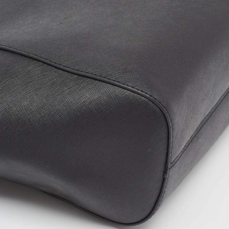 Pre Owned Michael Kors Black Leather Jet Set Travel Chain Shoulder Bag