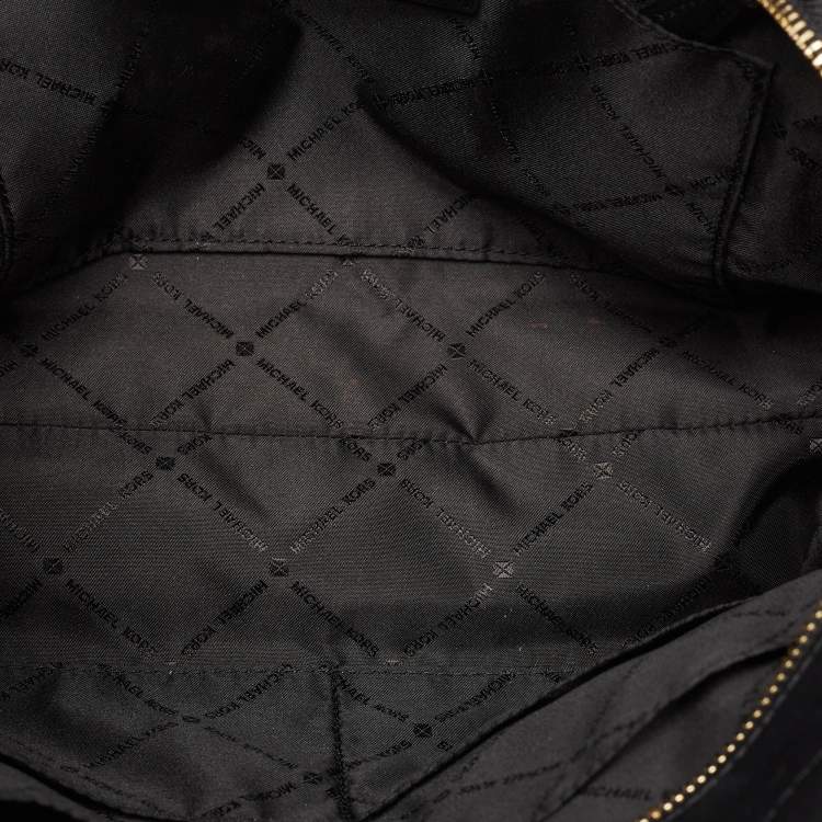 Pre Owned Michael Kors Black Leather Jet Set Travel Chain Shoulder Bag