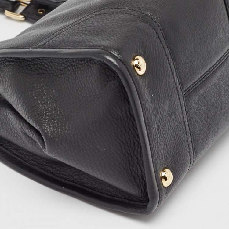 Pre Owned Michael Kors Black Leather Hudson Shoulder Bag