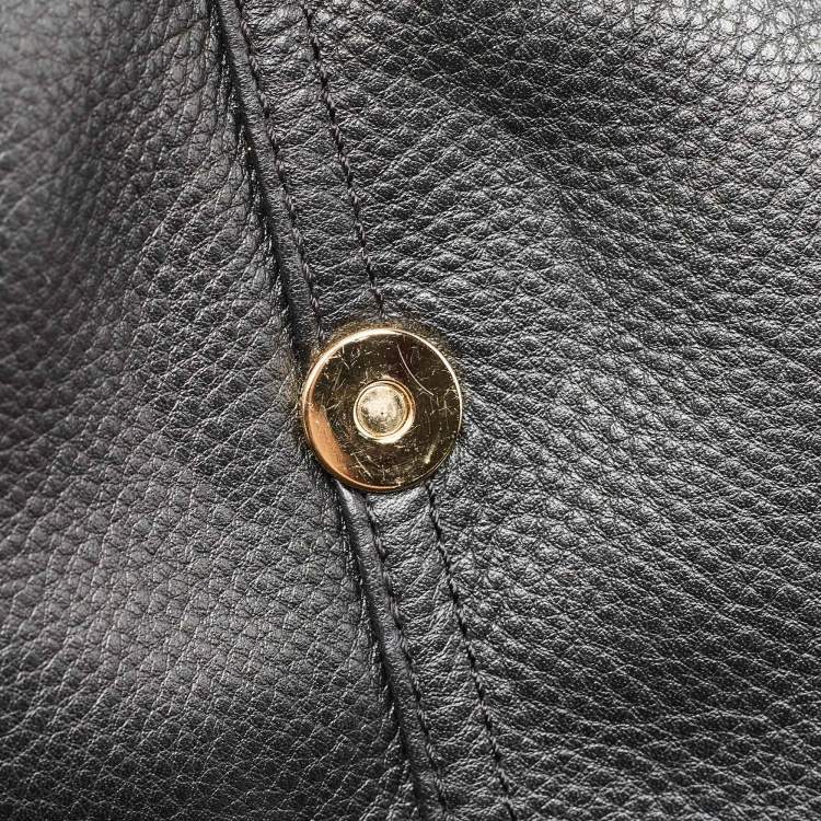 Pre Owned Michael Kors Black Leather Hudson Shoulder Bag