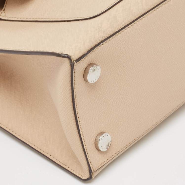 Pre Owned Michael Kors Beige Leather Bridgette Tote