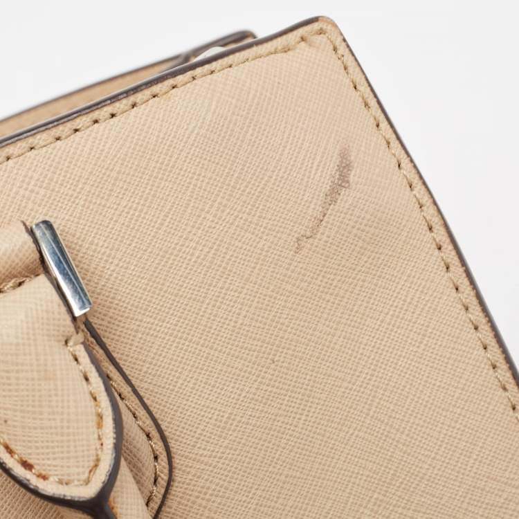 Pre Owned Michael Kors Beige Leather Bridgette Tote