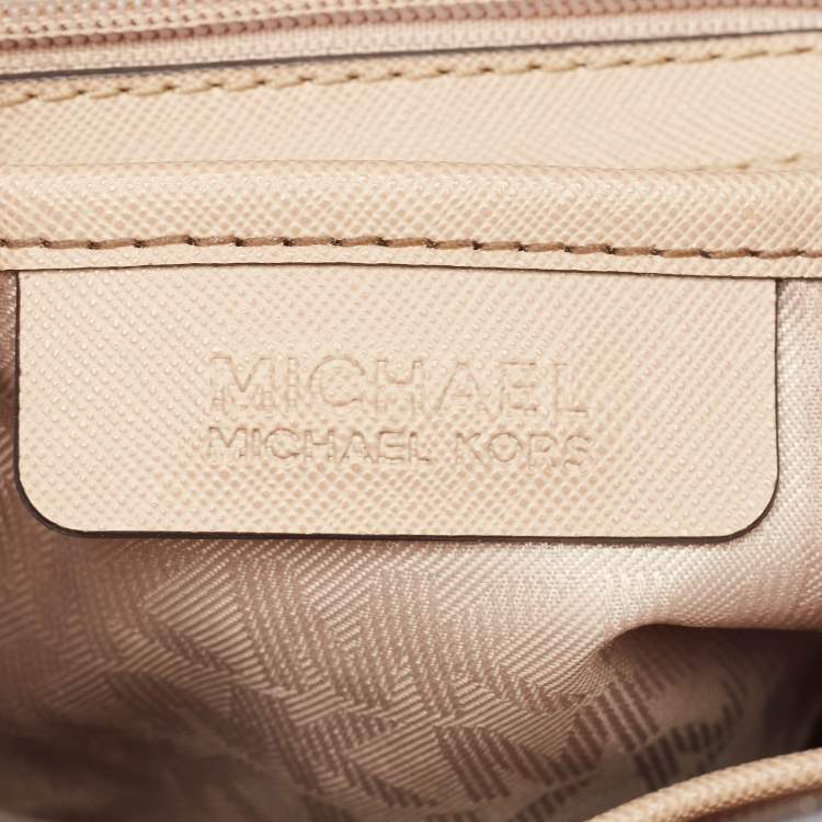 Pre Owned Michael Kors Beige Leather Bridgette Tote