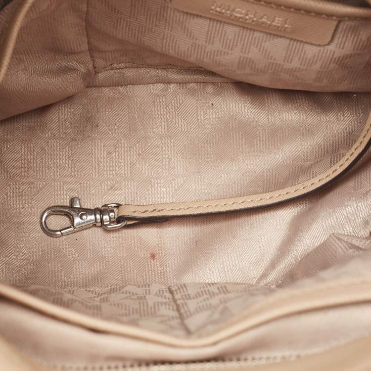 Pre Owned Michael Kors Beige Leather Bridgette Tote