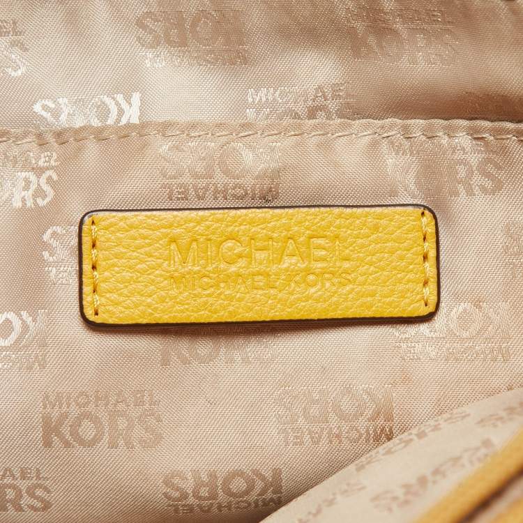Pre Owned Michael Kors Mustard Leather East/West Hamilton Tote