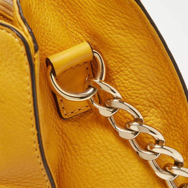 Pre Owned Michael Kors Mustard Leather East/West Hamilton Tote