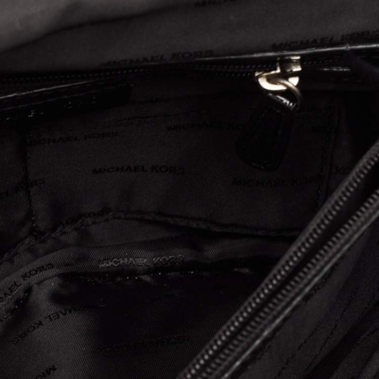 Pre Owned Michael Kors Black Quilted Leather Large Eyelet Sloan Chain Shoulder Bag