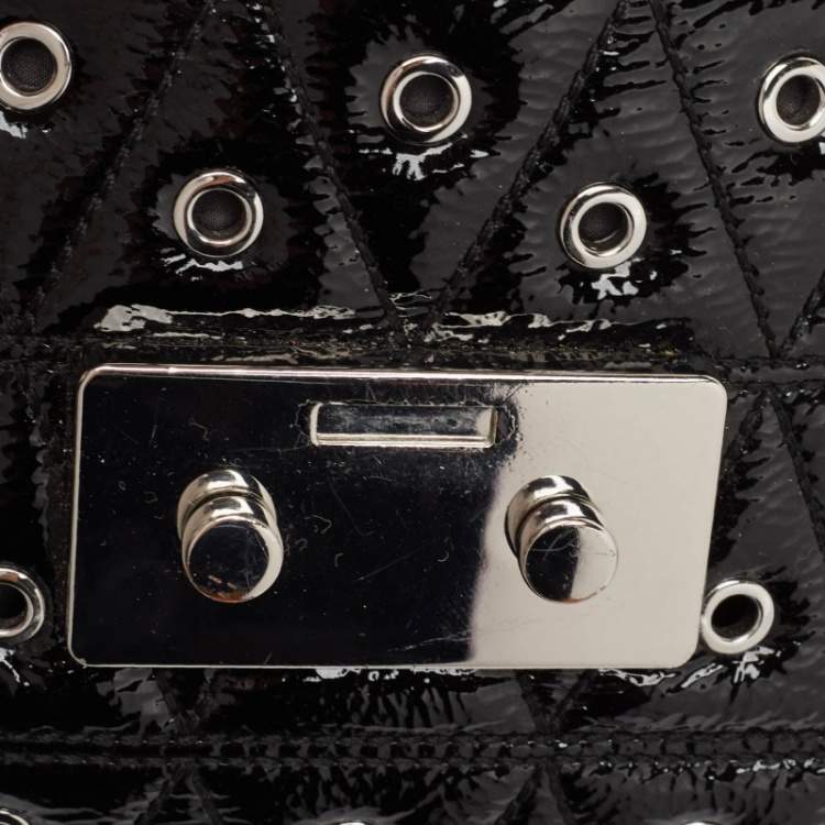 Pre Owned Michael Kors Black Quilted Leather Large Eyelet Sloan Chain Shoulder Bag