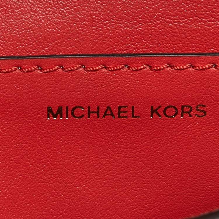 Pre Owned Michael Kors Red Studded Leather Mini Cece Crossbody Bag