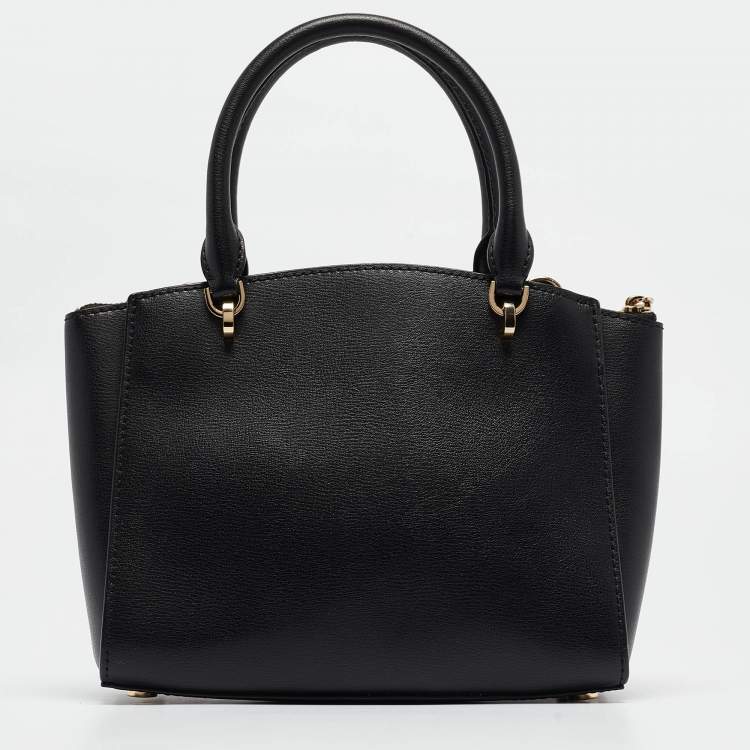 Pre Owned Michael Kors Navy Blue Leather Small Ellis Studded Tote