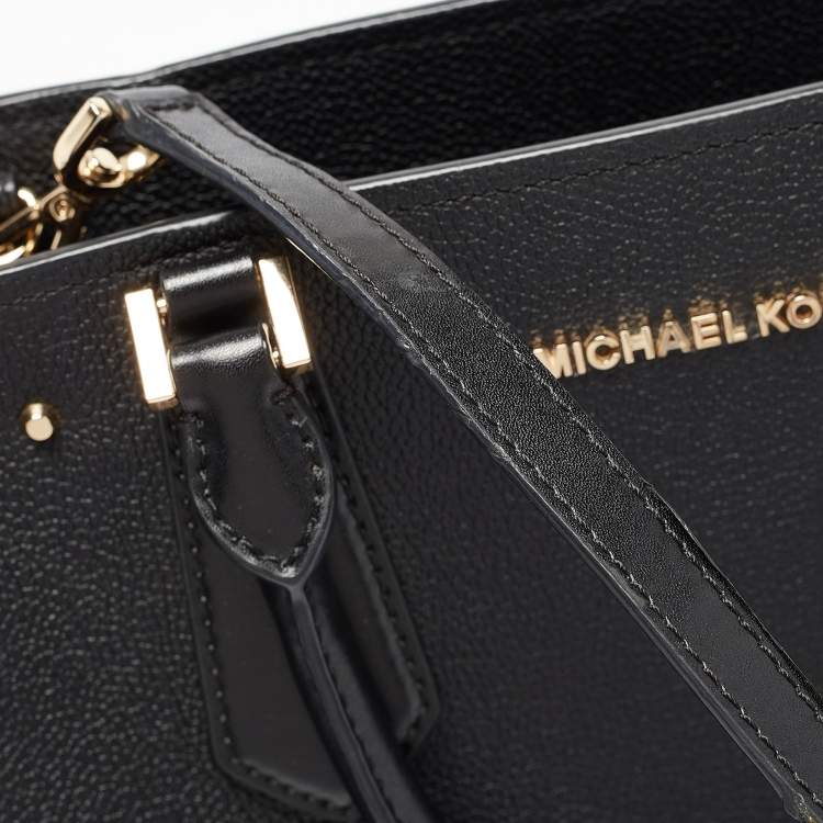 Pre Owned Michael Kors Black Leather Hayes Tote