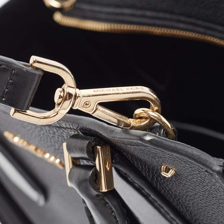 Pre Owned Michael Kors Black Leather Hayes Tote