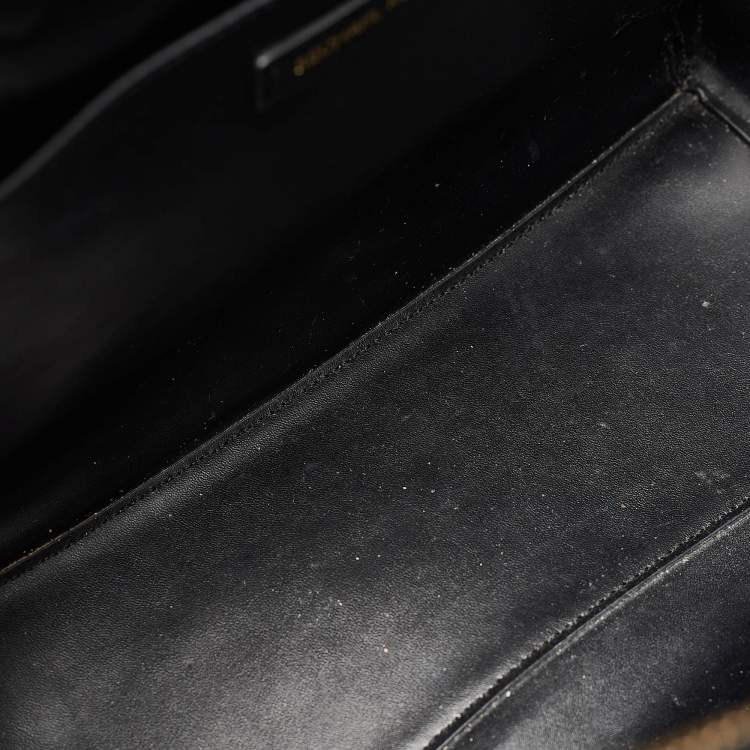 Pre Owned Michael Kors Black Leather Hayes Tote
