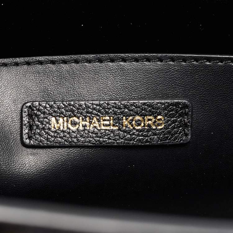 Pre Owned Michael Kors Black Leather Hayes Tote