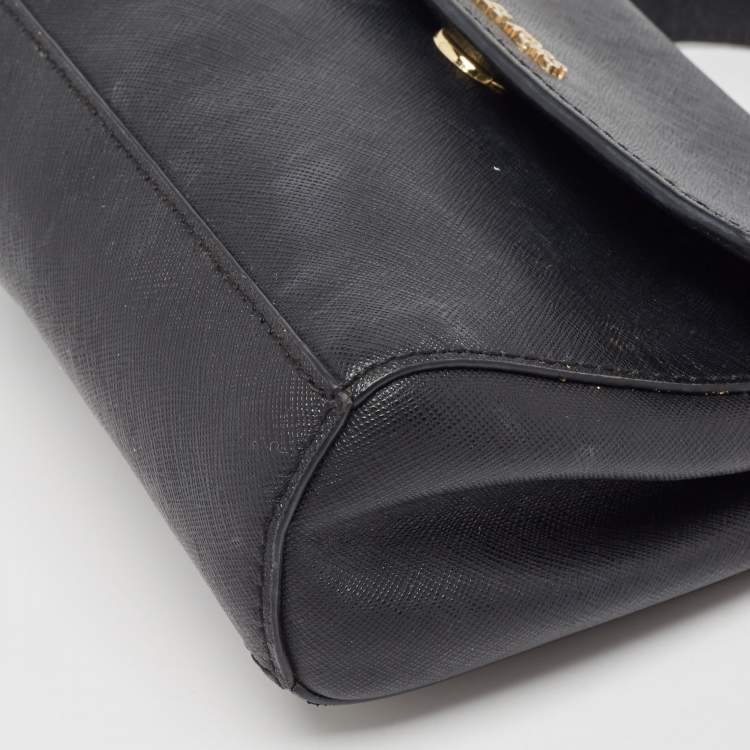 Pre Owned Michael Kors Black Leather Mini Ava Top Handle Bag