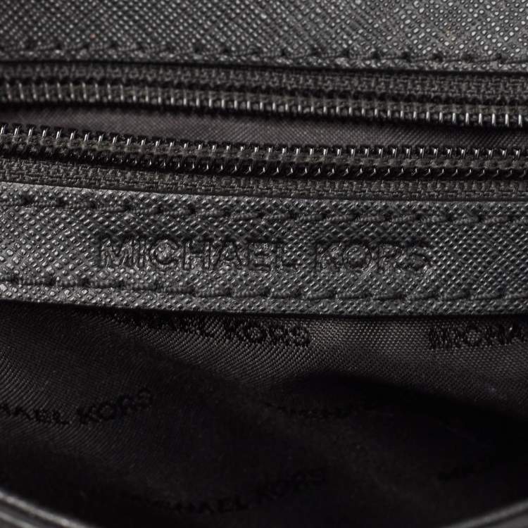 Pre Owned Michael Kors Black Saffiano Leather Extra Small Ava Top Handle Bag