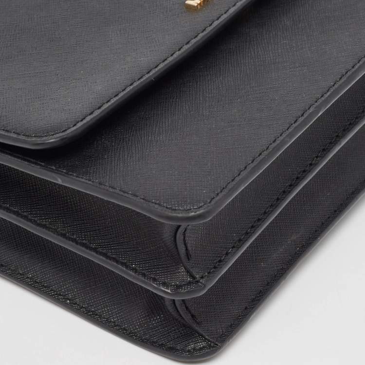Pre Owned Michael Kors Black Saffiano Leather Large Daniela Crossbody Bag