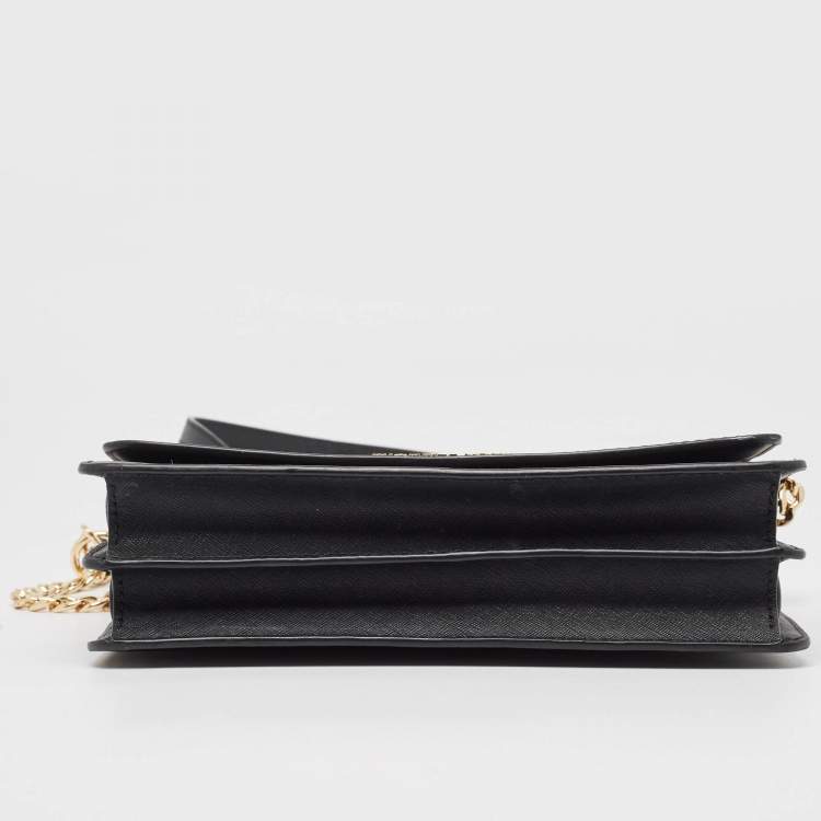 Pre Owned Michael Kors Black Saffiano Leather Large Daniela Crossbody Bag