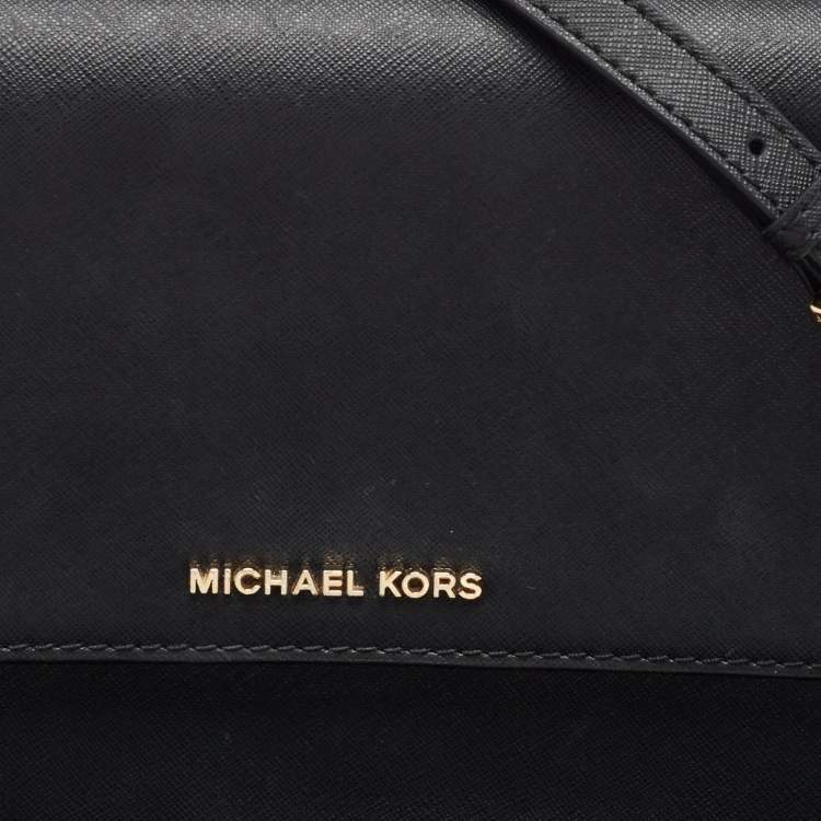 Pre Owned Michael Kors Black Saffiano Leather Large Daniela Crossbody Bag