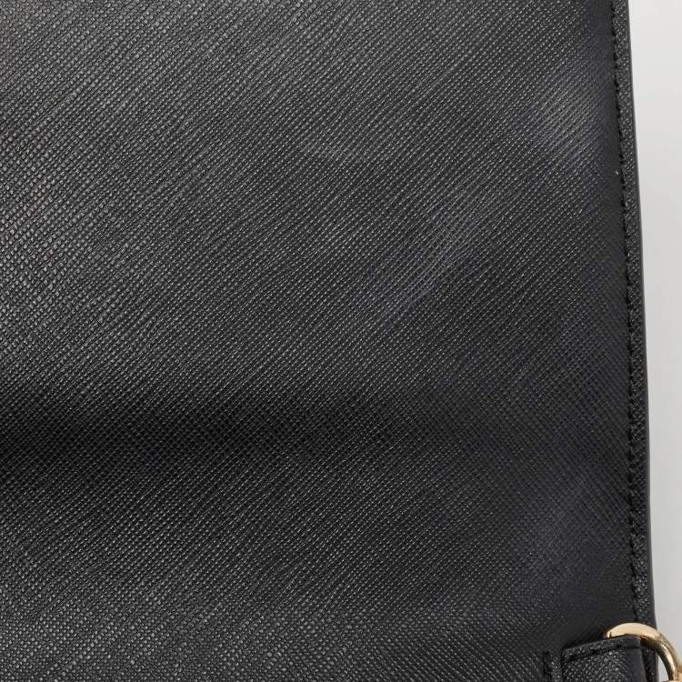 Pre Owned Michael Kors Black Saffiano Leather Large Daniela Crossbody Bag
