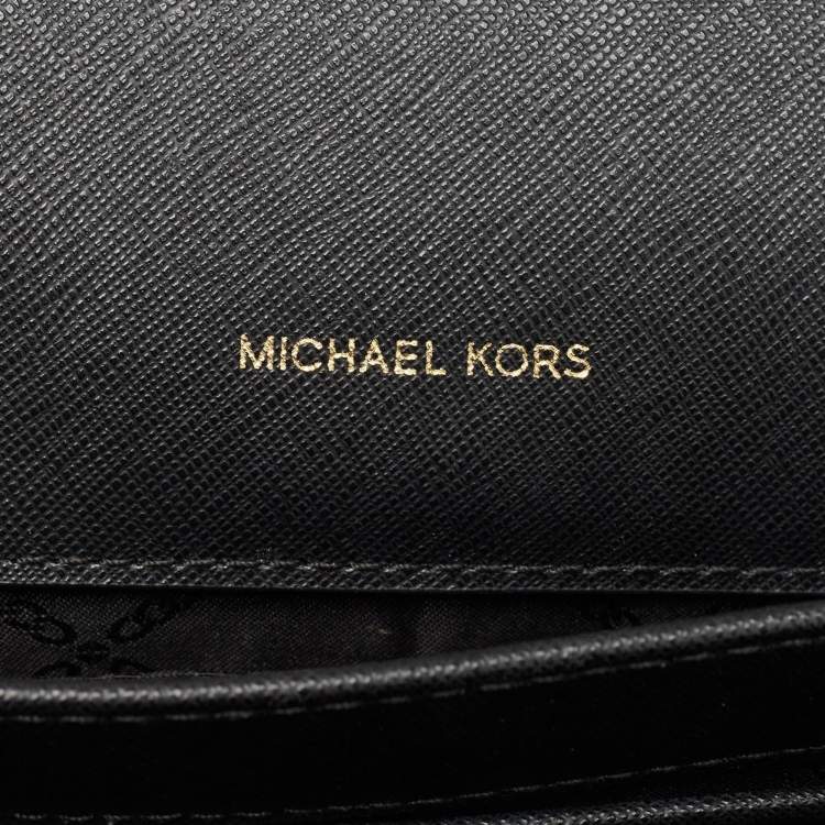 Pre Owned Michael Kors Black Saffiano Leather Large Daniela Crossbody Bag