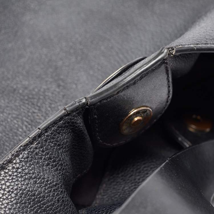 Pre Owned Michael Kors Black Pebbled Leather Large Bowery Shoulder Bag