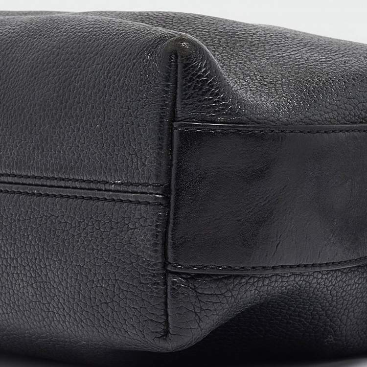 Pre Owned Michael Kors Black Pebbled Leather Large Bowery Shoulder Bag